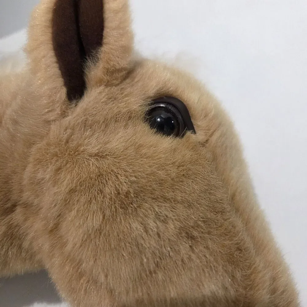 Wildkin Brown Polyester Plush Stuffed Animal Horse Kid Purse Handles Zip Derby